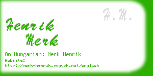 henrik merk business card